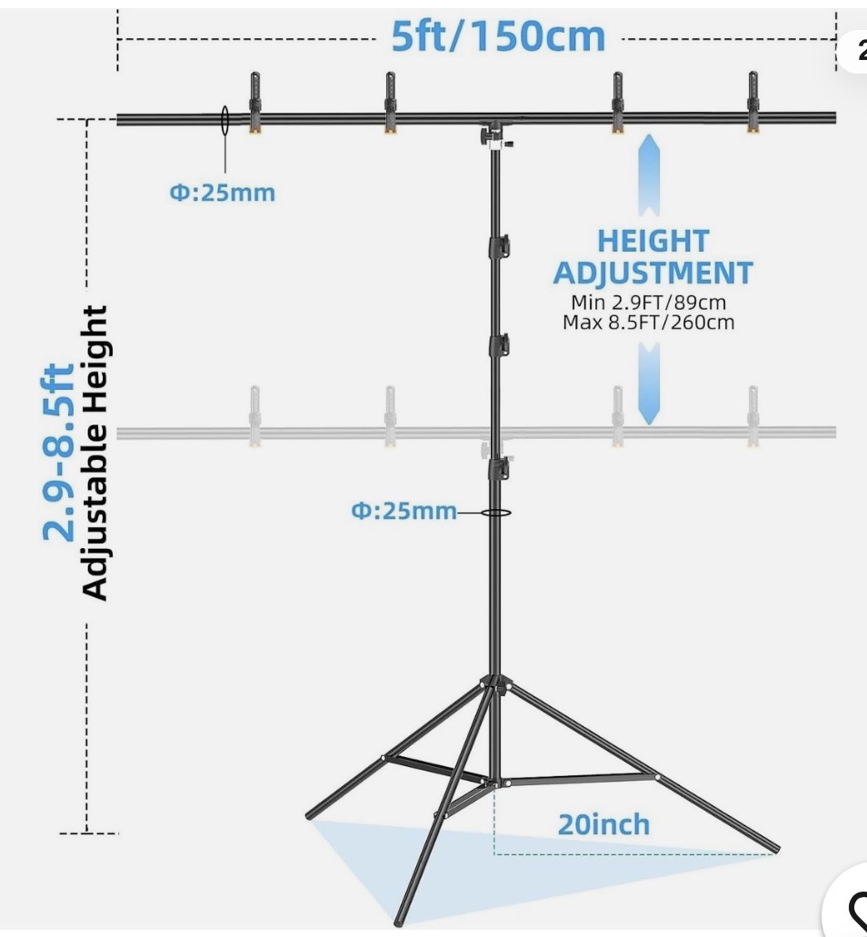 T stand photo backdrop stand 