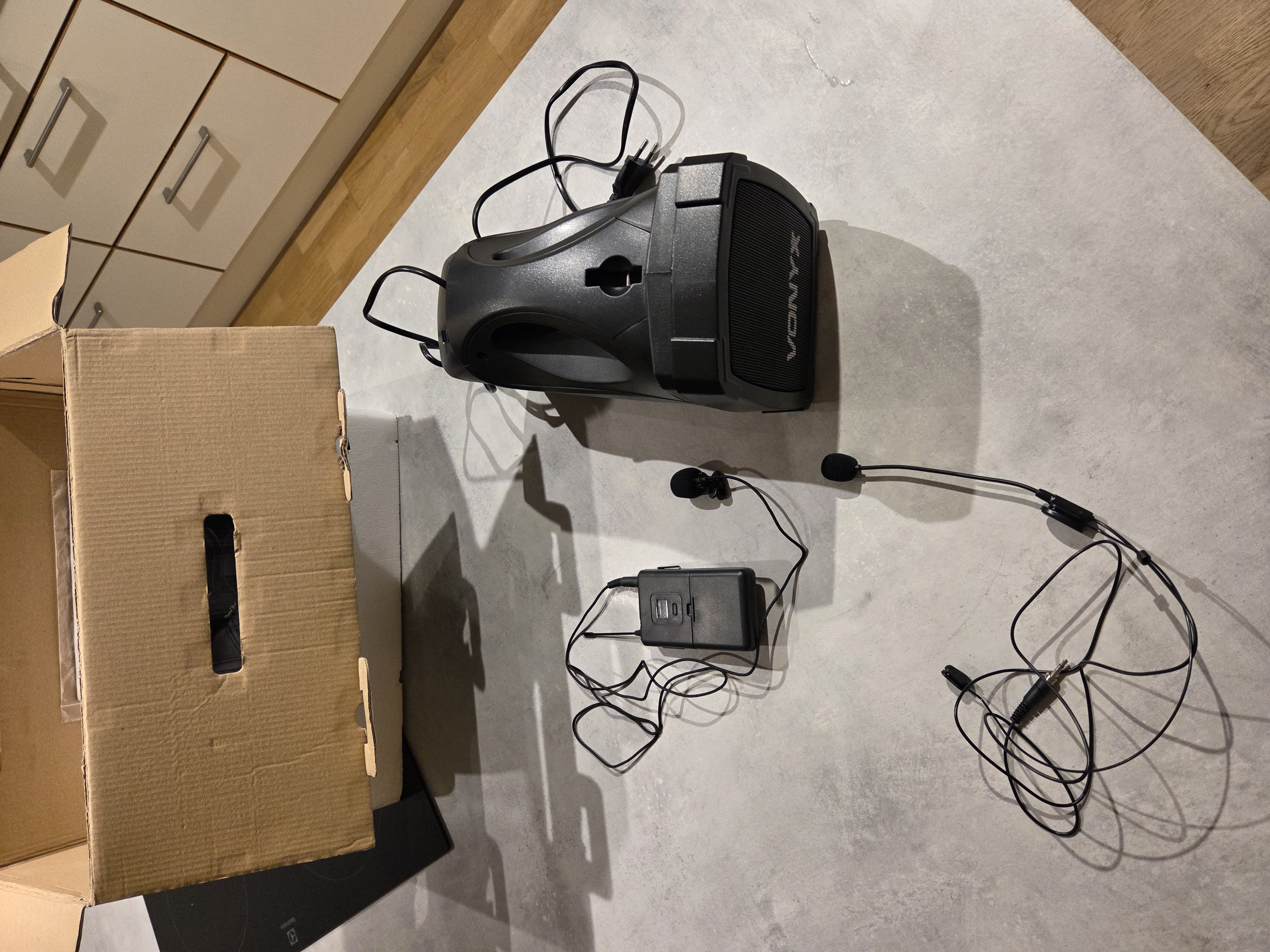 Portabel högtalare med mikrofon eller mygga