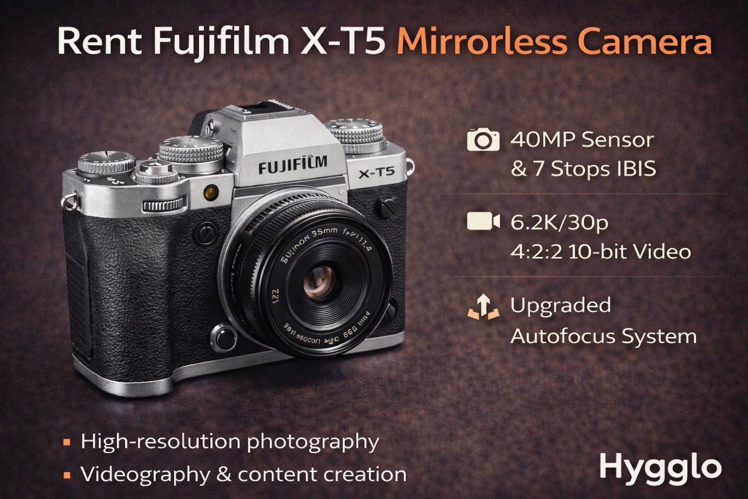 Fujifilm x-t5 (silver) + xf 27mm f/2.8 pancake lens – compact pro camera setup