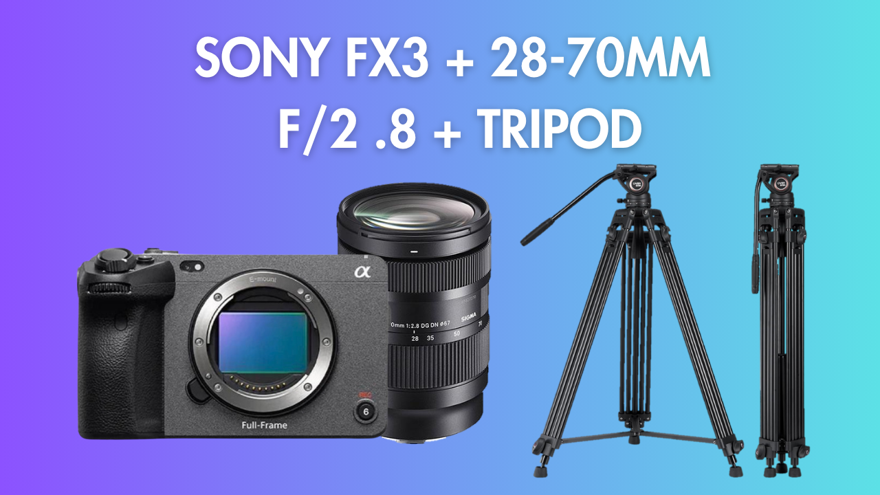 Sony fx3 + 28-70mm f/2.8 + tripod