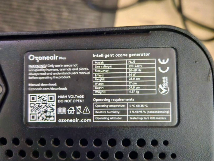 Ozoneair plus, 60 kvm