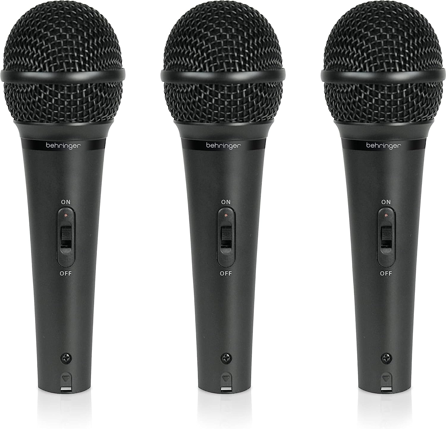 3 x behringer xm1800s dynamic microphone / mic