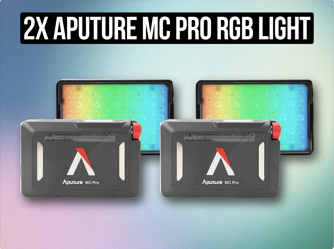 2x aputure mc pro rgb light | pocket rgbww led mini panel | magnetic pocket light | usb‑c rechargeable | (like “aputure mc” pocket light)