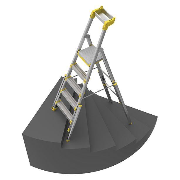 Flexibel trapphusstege / trappstege för arbete i trappor