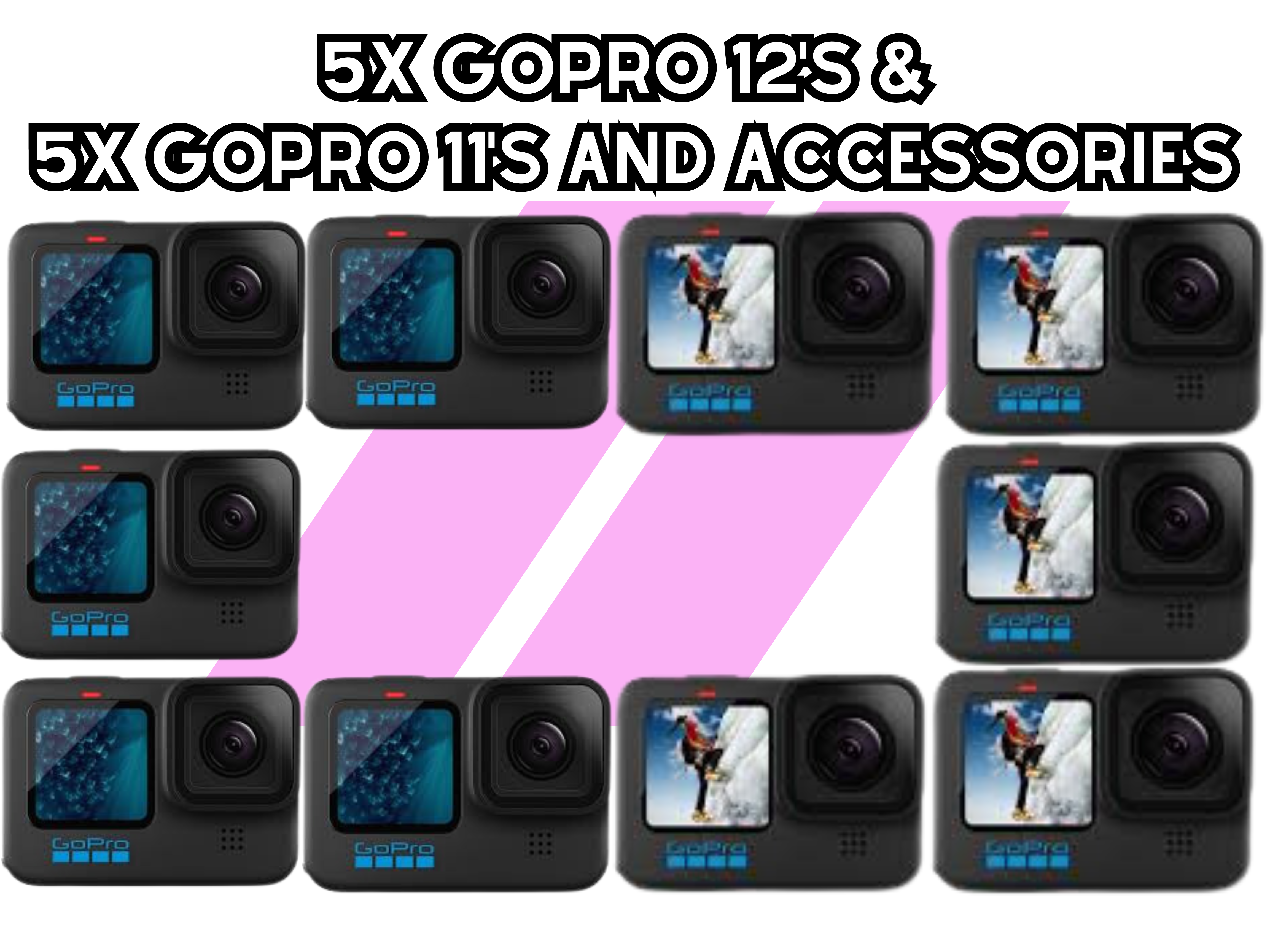 10x gopro hero 11/12 kit + accessories