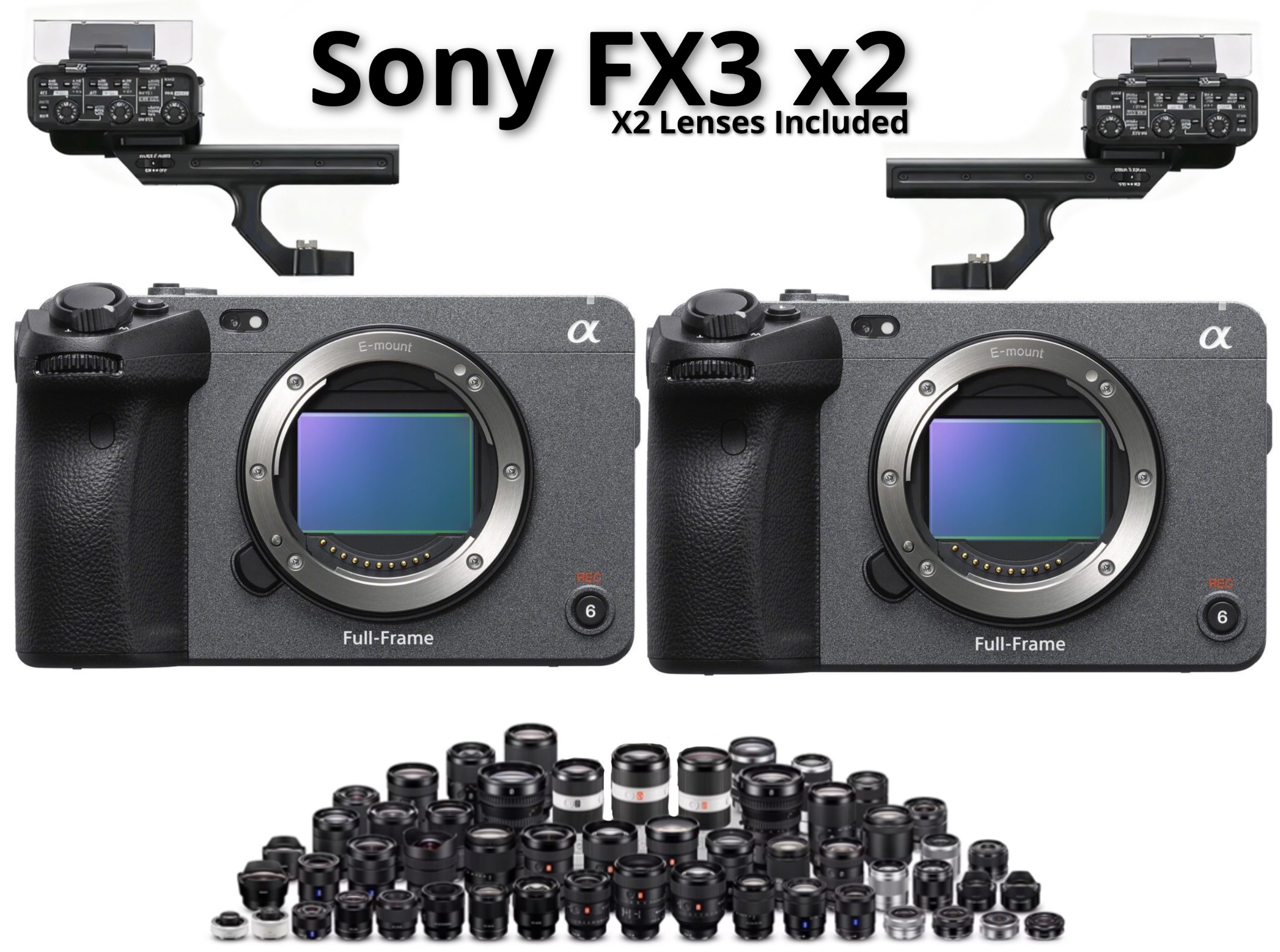 Sony fx3 body x2 + two sony lenses