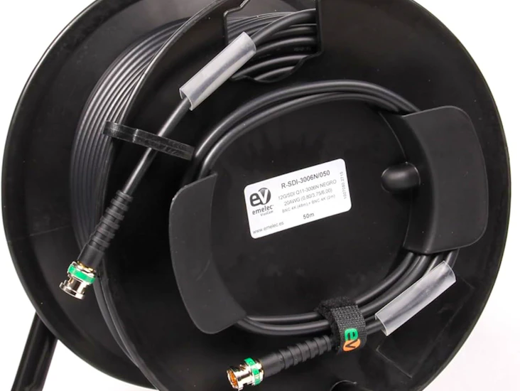 30m 12g sdi cable drum reel 4k uhd bnc (4x available)