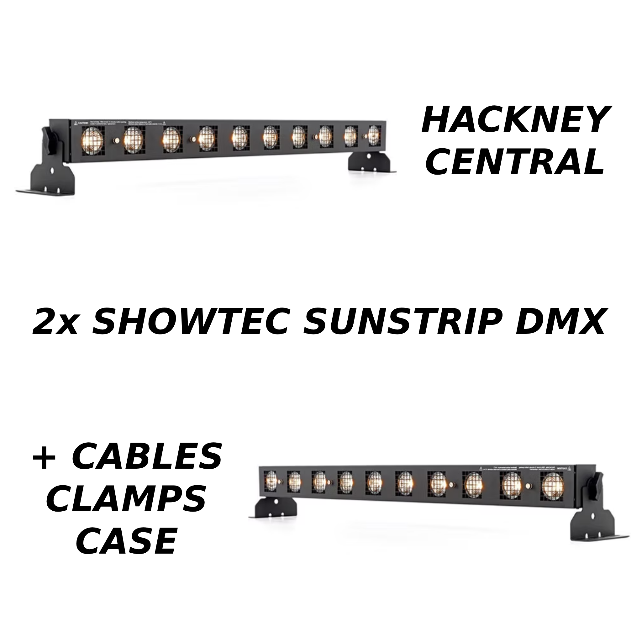 2x showtec sunstrip active dmx