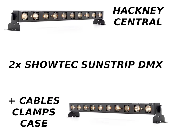 2x showtec sunstrip active dmx