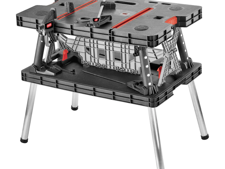 Hopfällbar arbetsbänk som klarar mycket!