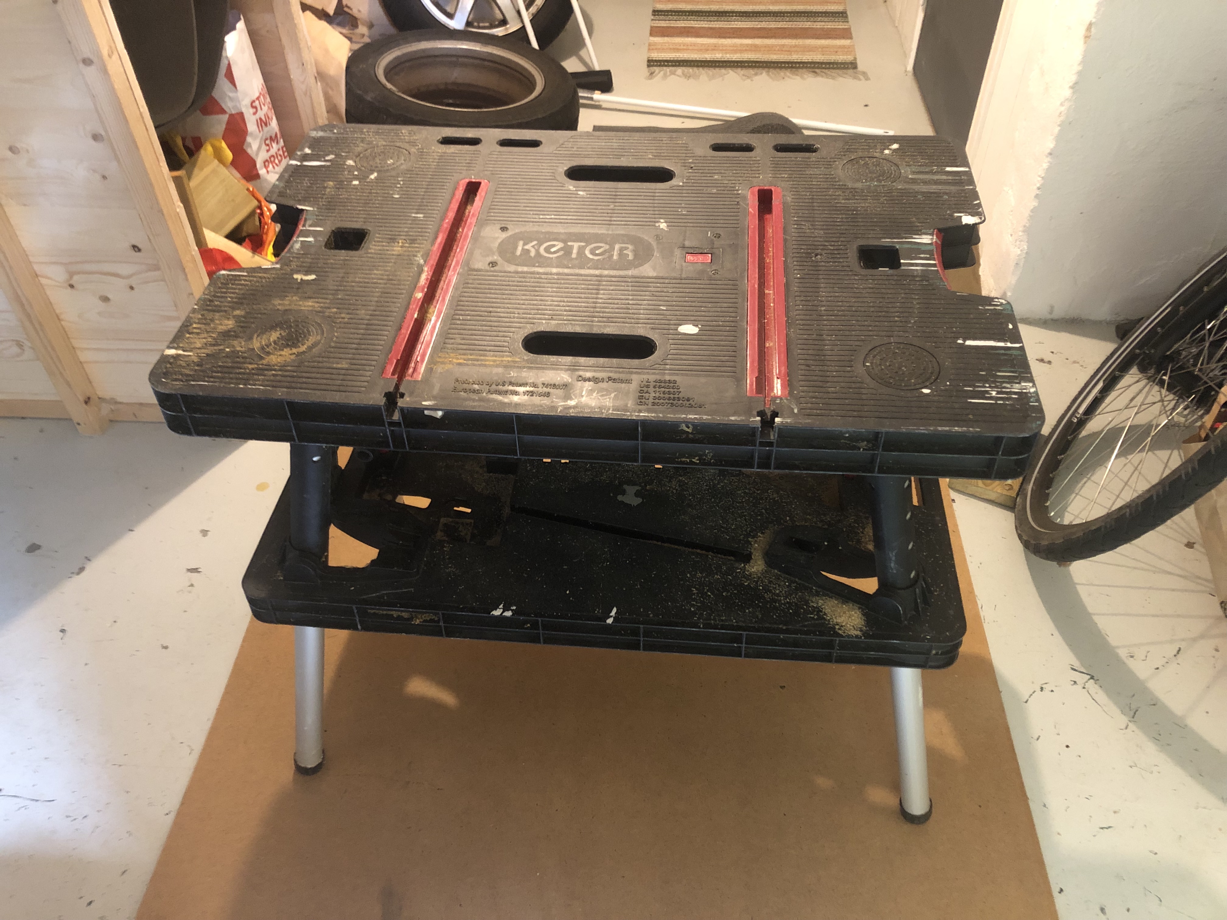 Arbetsbänk hopfällbar/bärbar