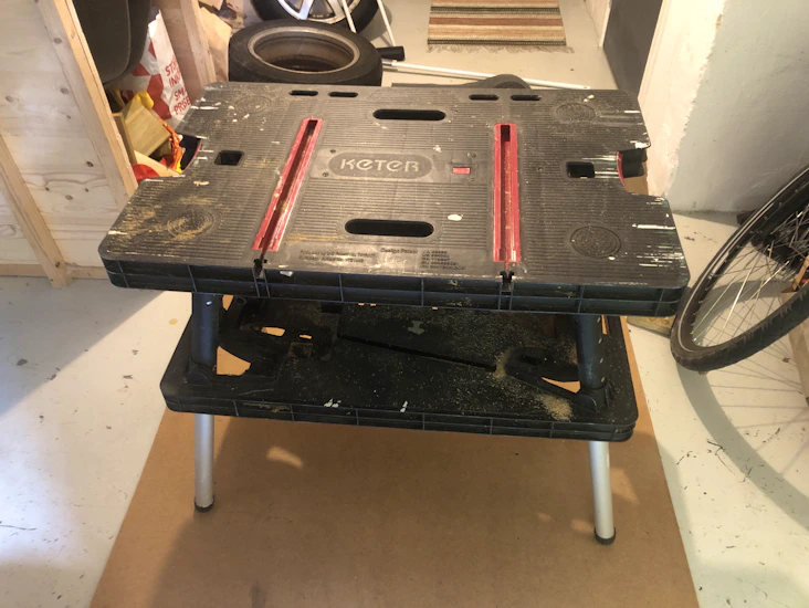 Arbetsbänk hopfällbar/bärbar