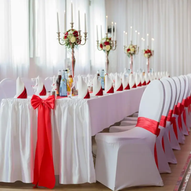 Elegant white cover chairs – premium quality available for hire!