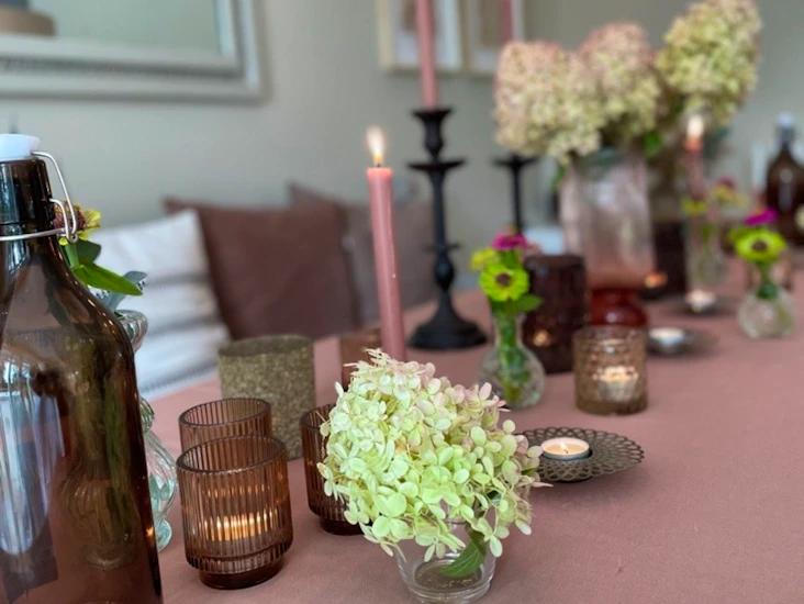 2 duker gammelrosa 140x320