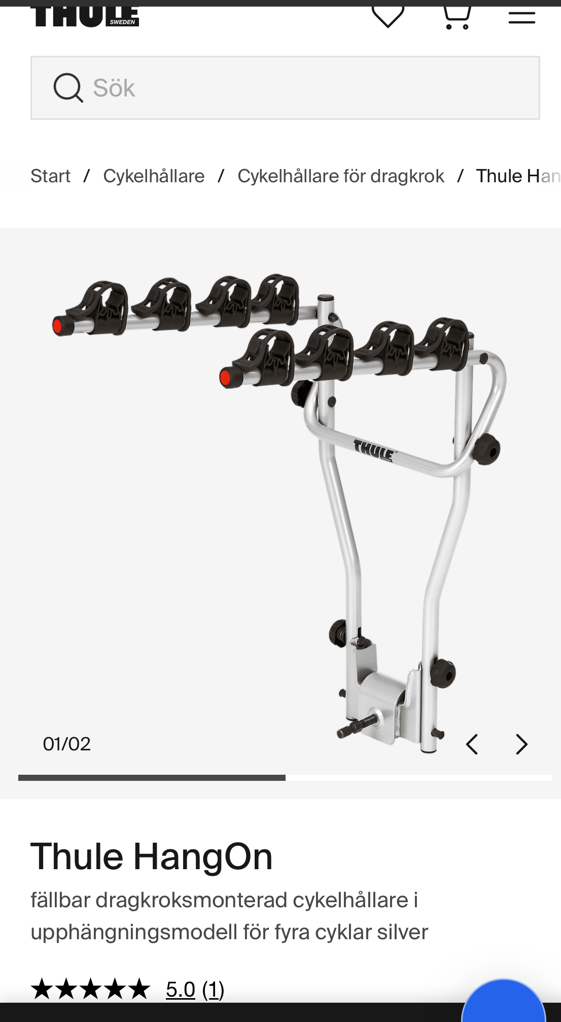 Cykelhållare för fyra cyklar - thule hang on