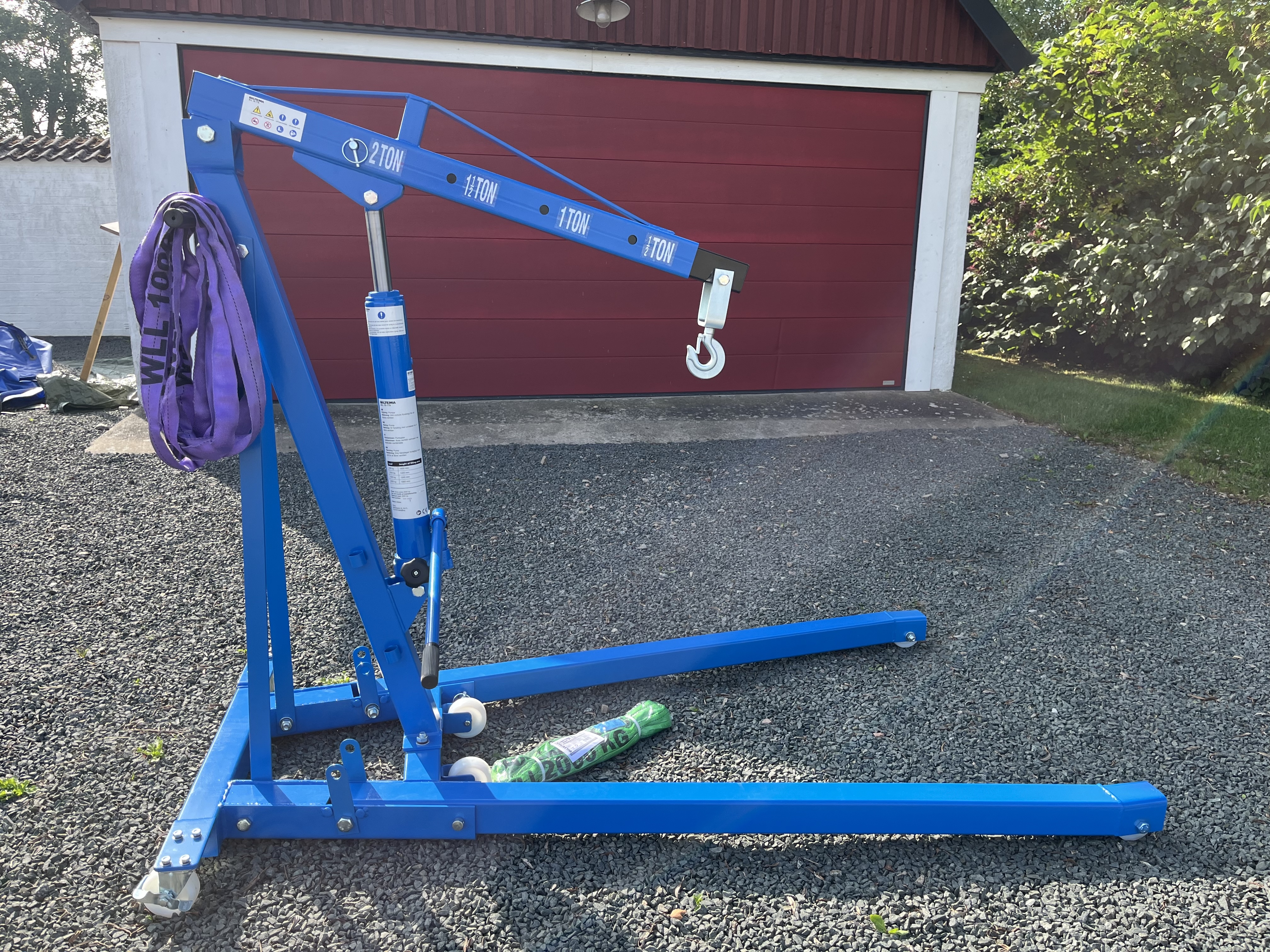 Motorlyft, verkstadskran 2000 kg