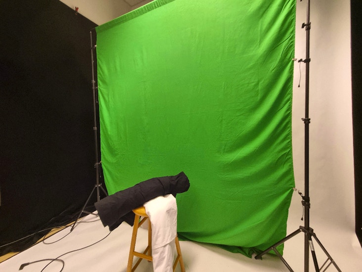 Kuvaustausta - greenscreen & m/v kangas