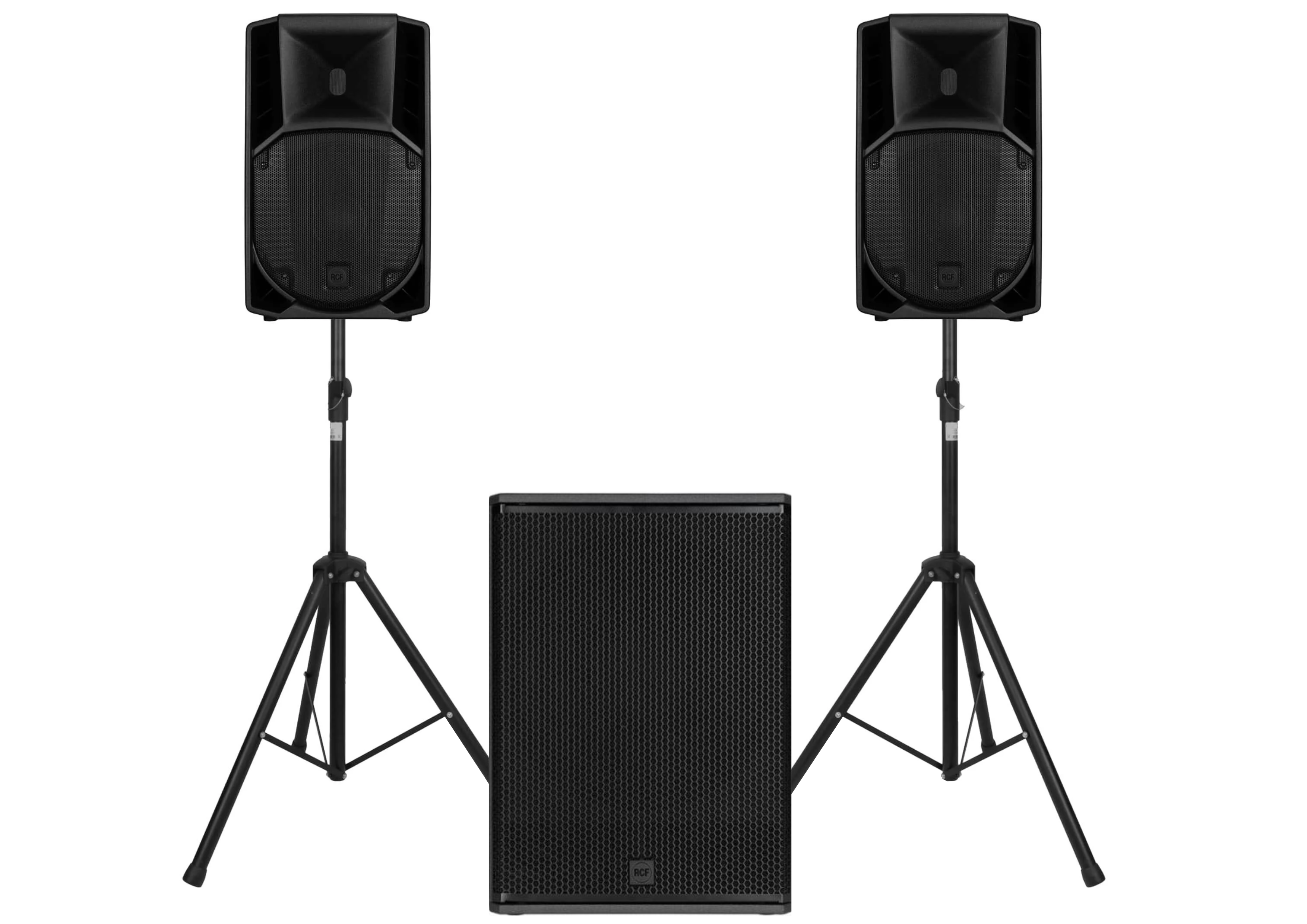 Full rcf active pa system (2x art 712-a mkii & 8003-as mk3)