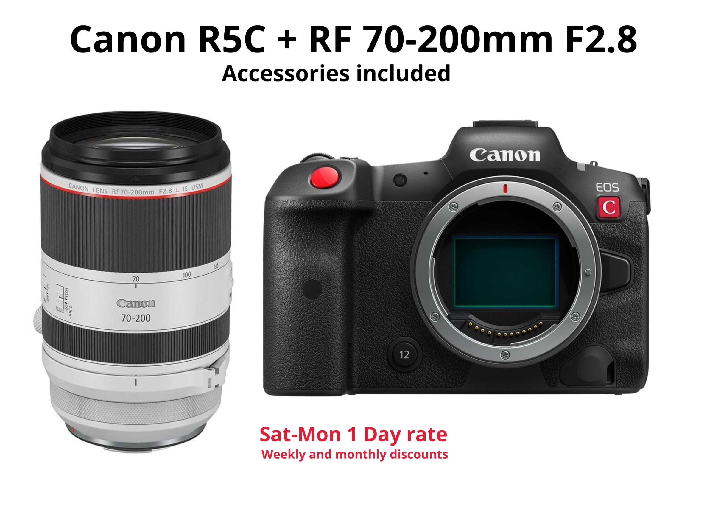 Canon r5c + rf 70-200mm f2.8 