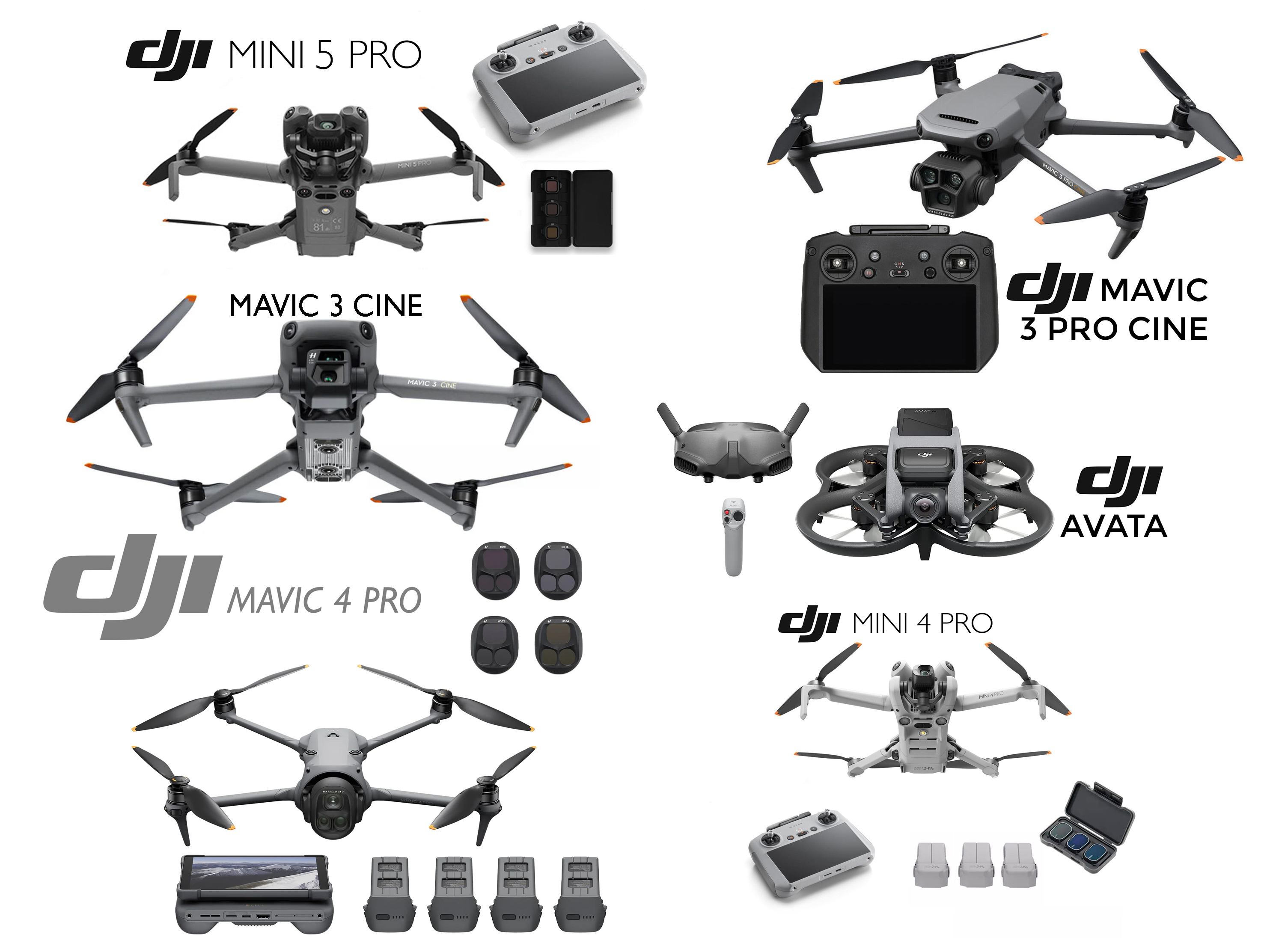 Dji mavic, inspire, mini pro , cine drone custom 