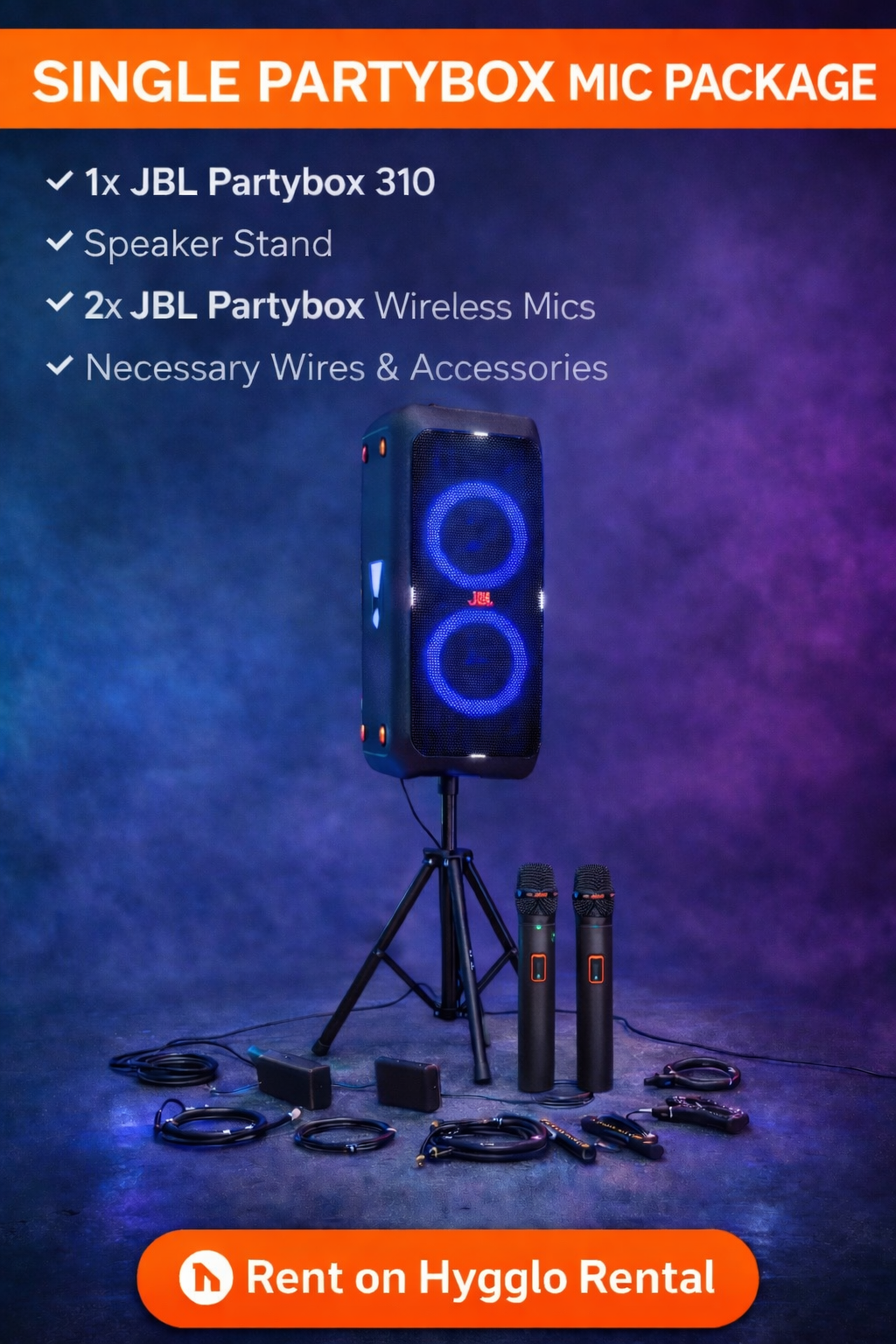 Single partybox mic package - jbl partybox