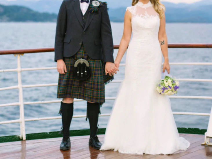 Vakker melissa sweet brudekjole m/ åpen rygg