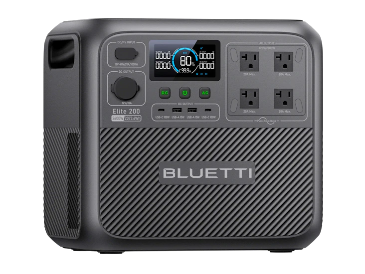 Bluetti elite 200 v2 2600w/2073.6wh power station
