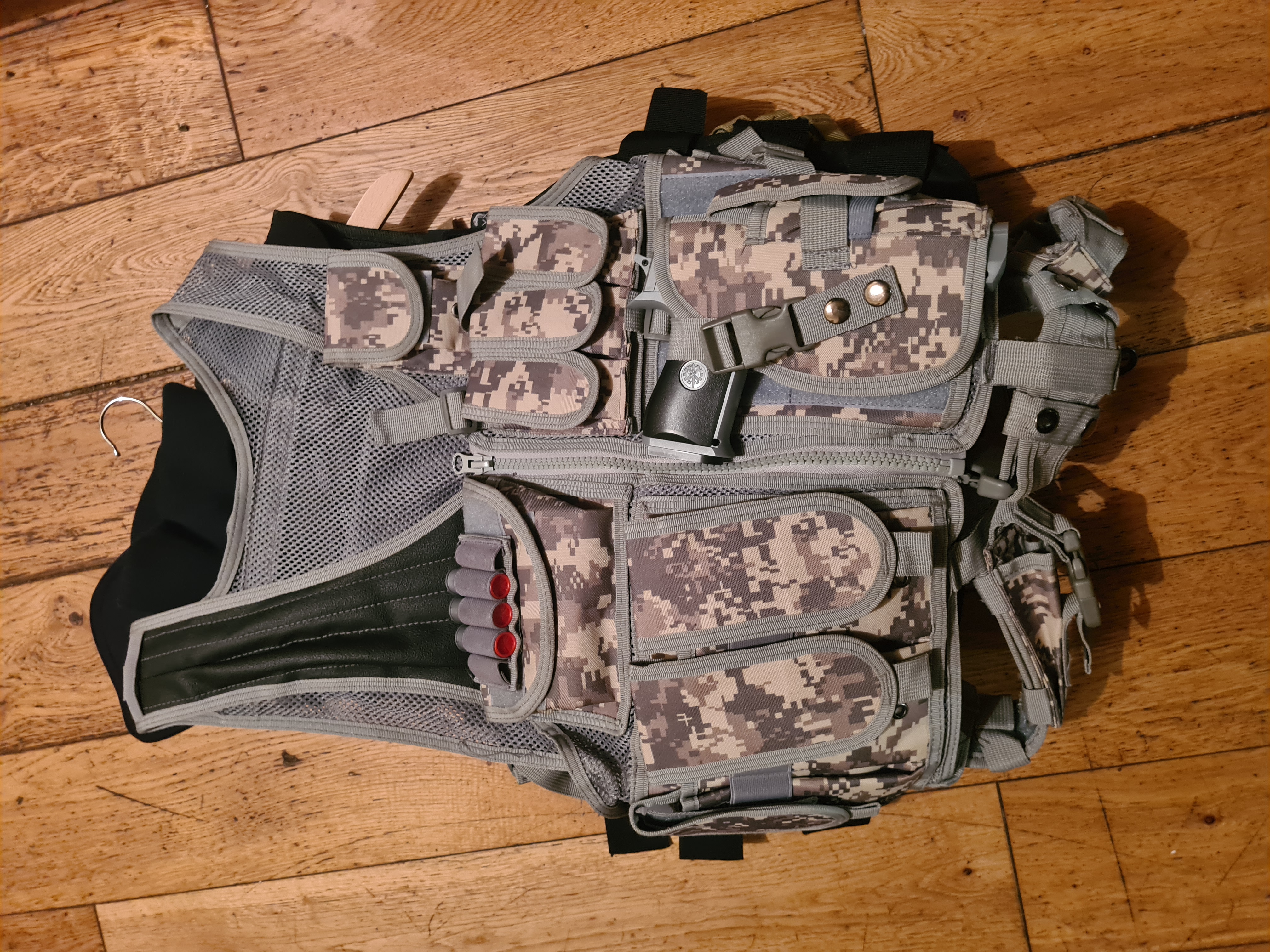Grey camo tactical vest