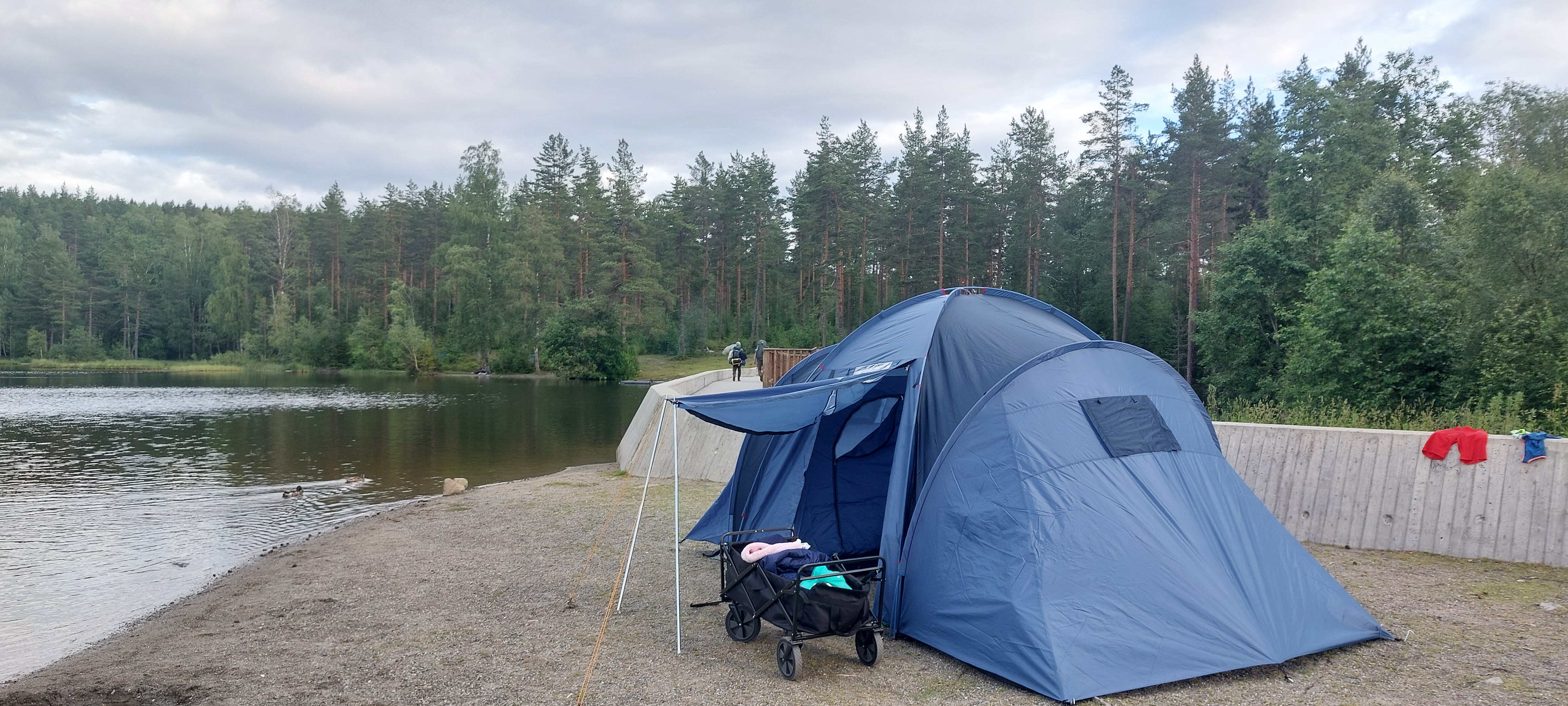 Blått high peak como 4 telt - familietelt for fire personer