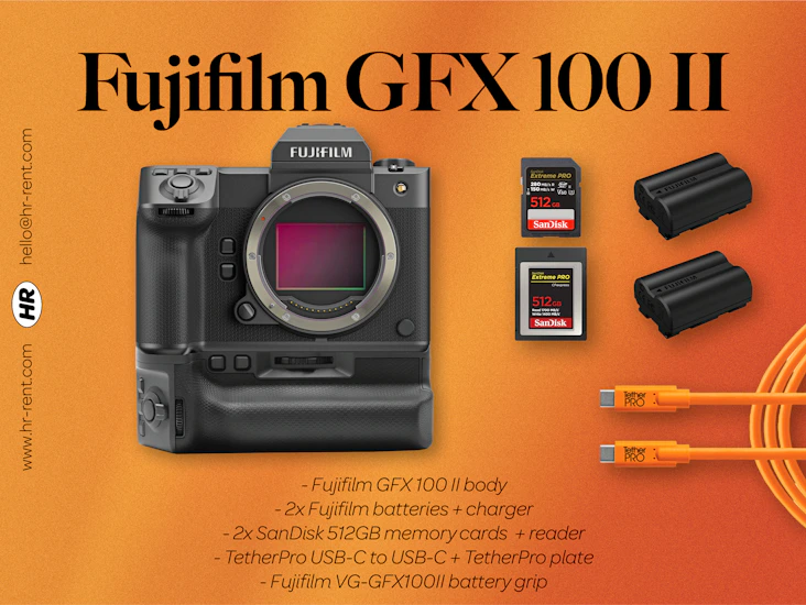 Fuji fujifilm gfx 100 ii body + vg-gfx100ii battery grip