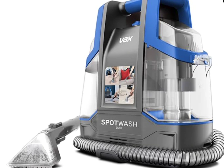 Vax spotwash duo spot cleaner | lifts spills and stains from carpets, stairs, upholstery | dedicated messy tool for pets – cdcw-csxa, 1 litre, grey/blue, 440w