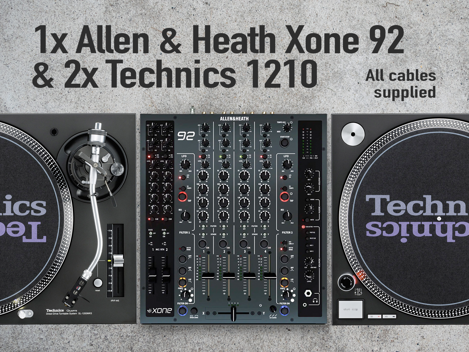Allen & heath - xone 92 - technics sl-1210 - bundle 