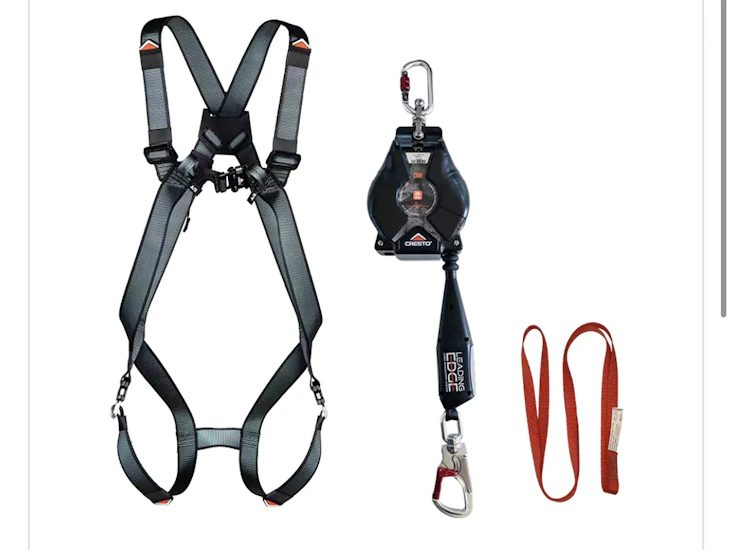 Fallsikringssett – komplett for arbeid i høyden – 2 sett til leie