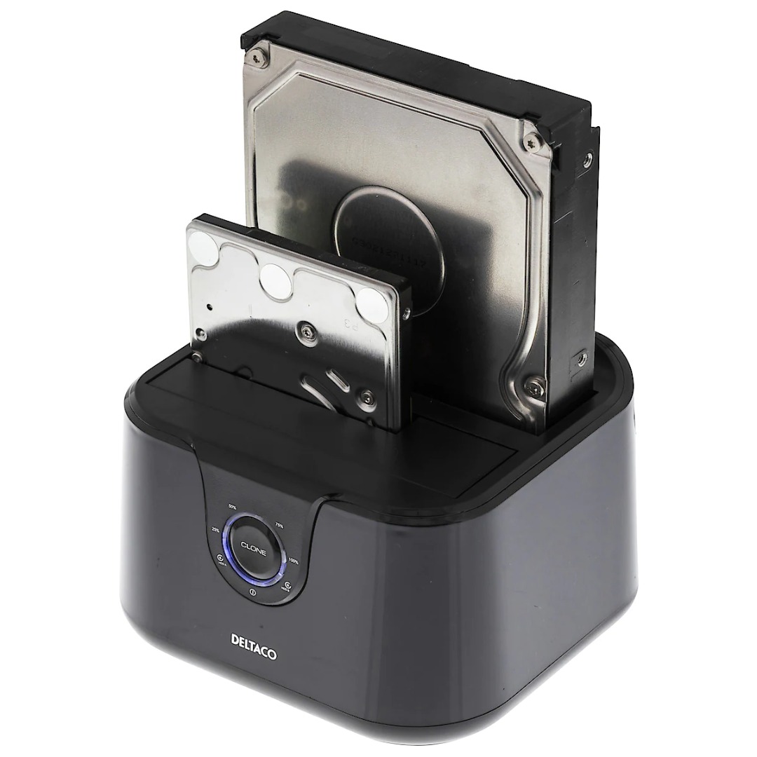 Deltaco harddisk-dokkingstasjon