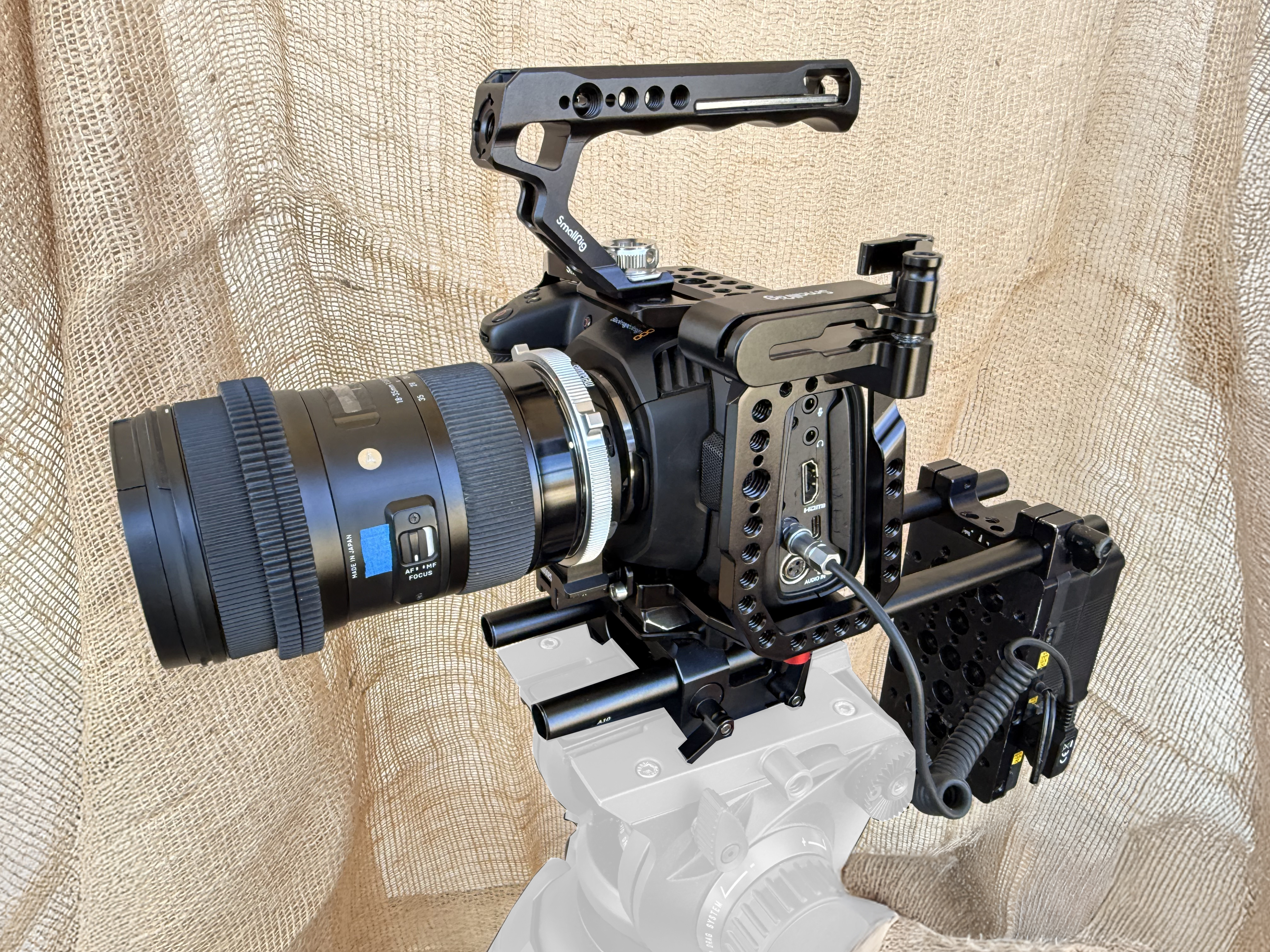 Blackmagic pocket cinema camera 4k (bmpcc 4k), 1tb ssd, sigma 18-35 zoom lens, videography package, 