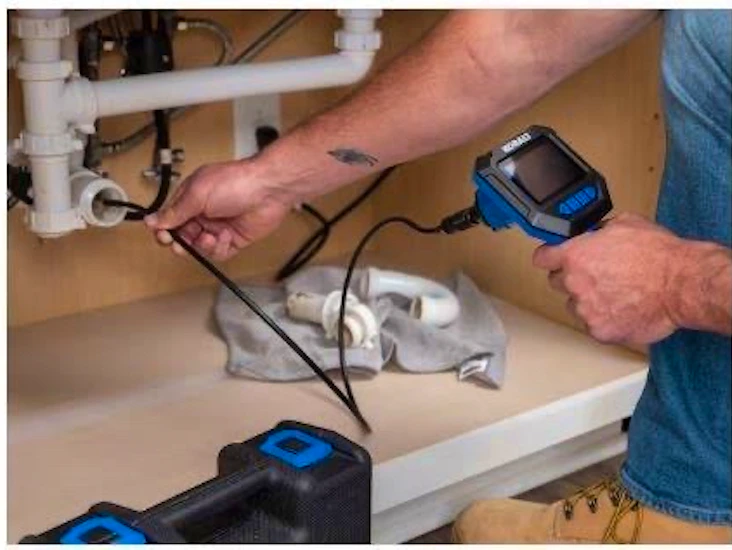 Led inspection camera with memory card