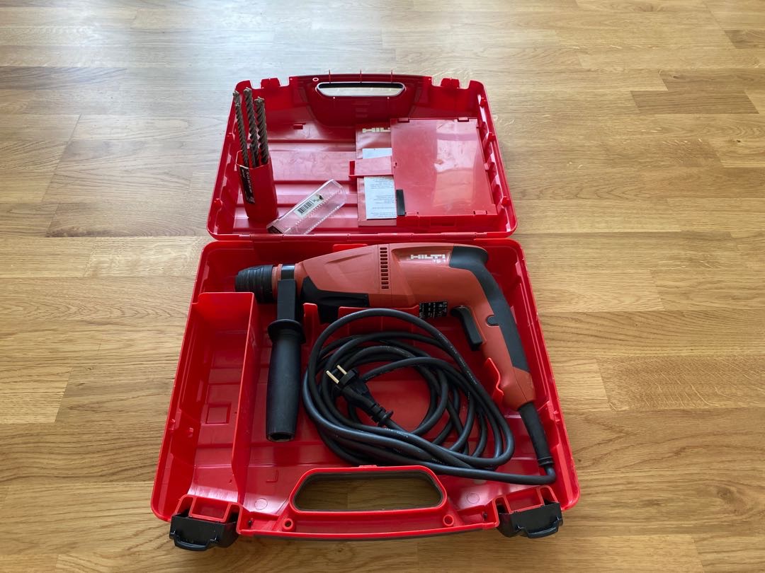 Hilti te1 slagborrmaskin med borr