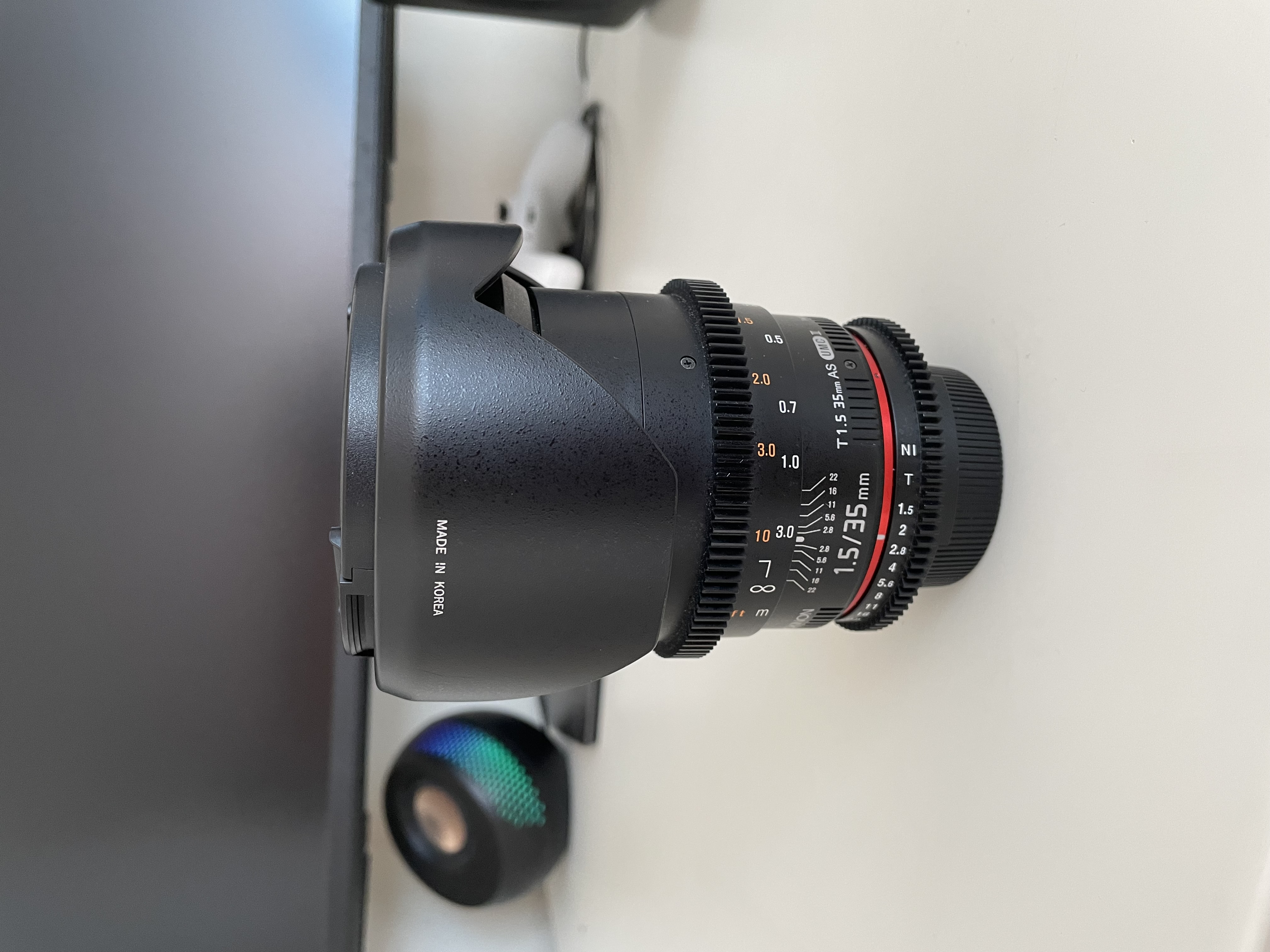 Rokinon 35mm t1.5 f-mount prime lens