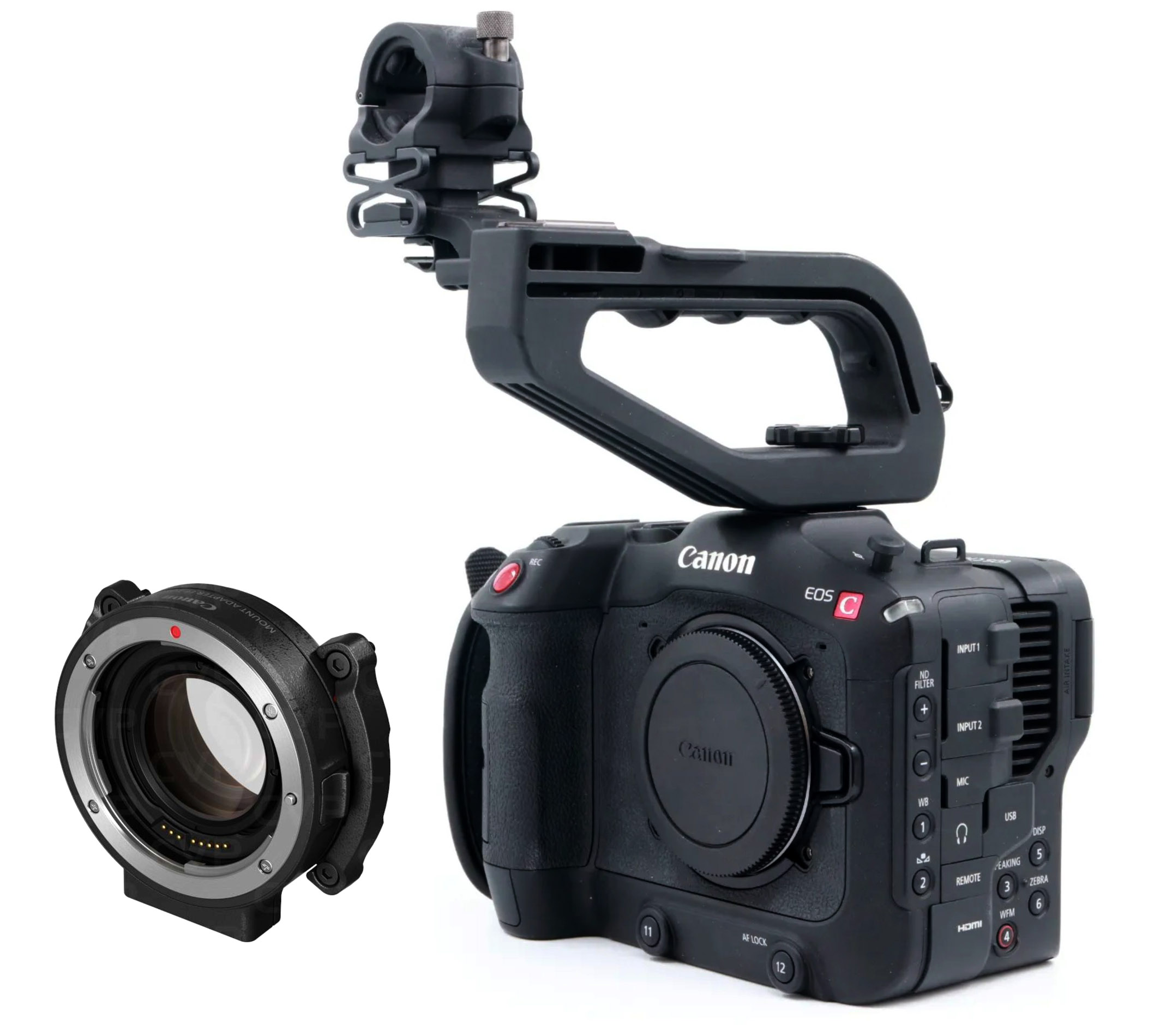 Canon c70 (body plus ef-rf 0.71x mount adapter)