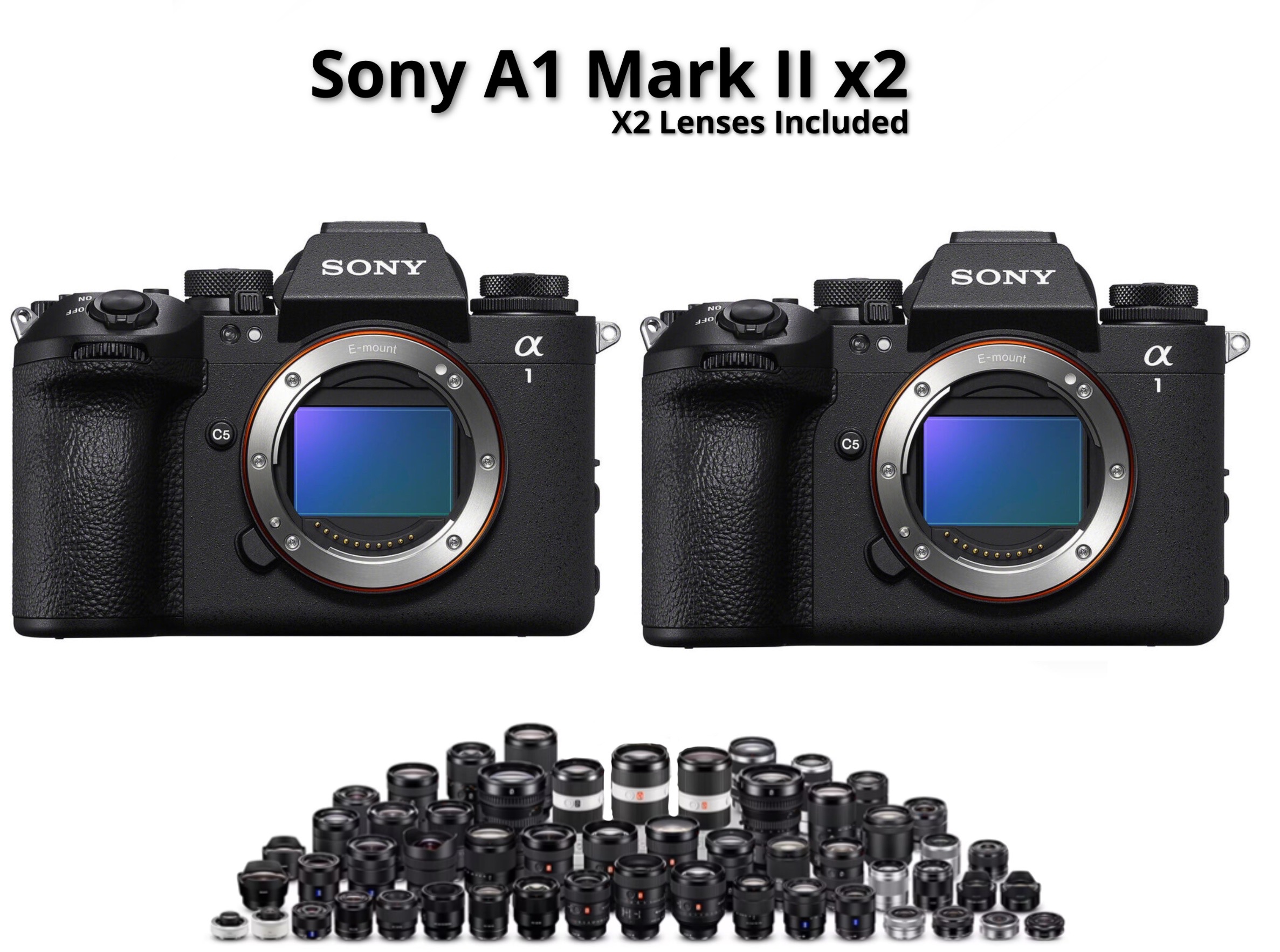 Sony a1 ii x2 +x2 lenses ( a1mii  a1 mii )