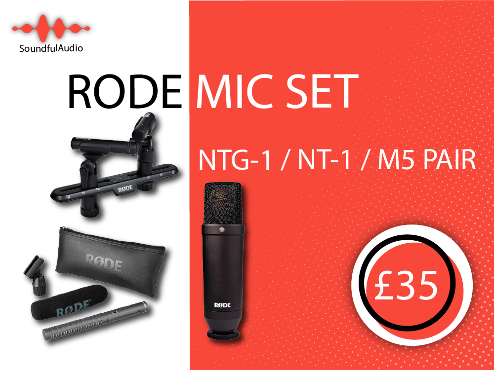 Rode microphone set - ntg-1, nt-1 & m5 pair  + accessories