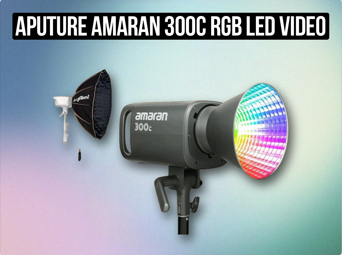 Aputure amaran 300c rgb led video light + softbox kit | rgbww colour studio light with light stand & power supply (like “aputure 300d / 300c”)