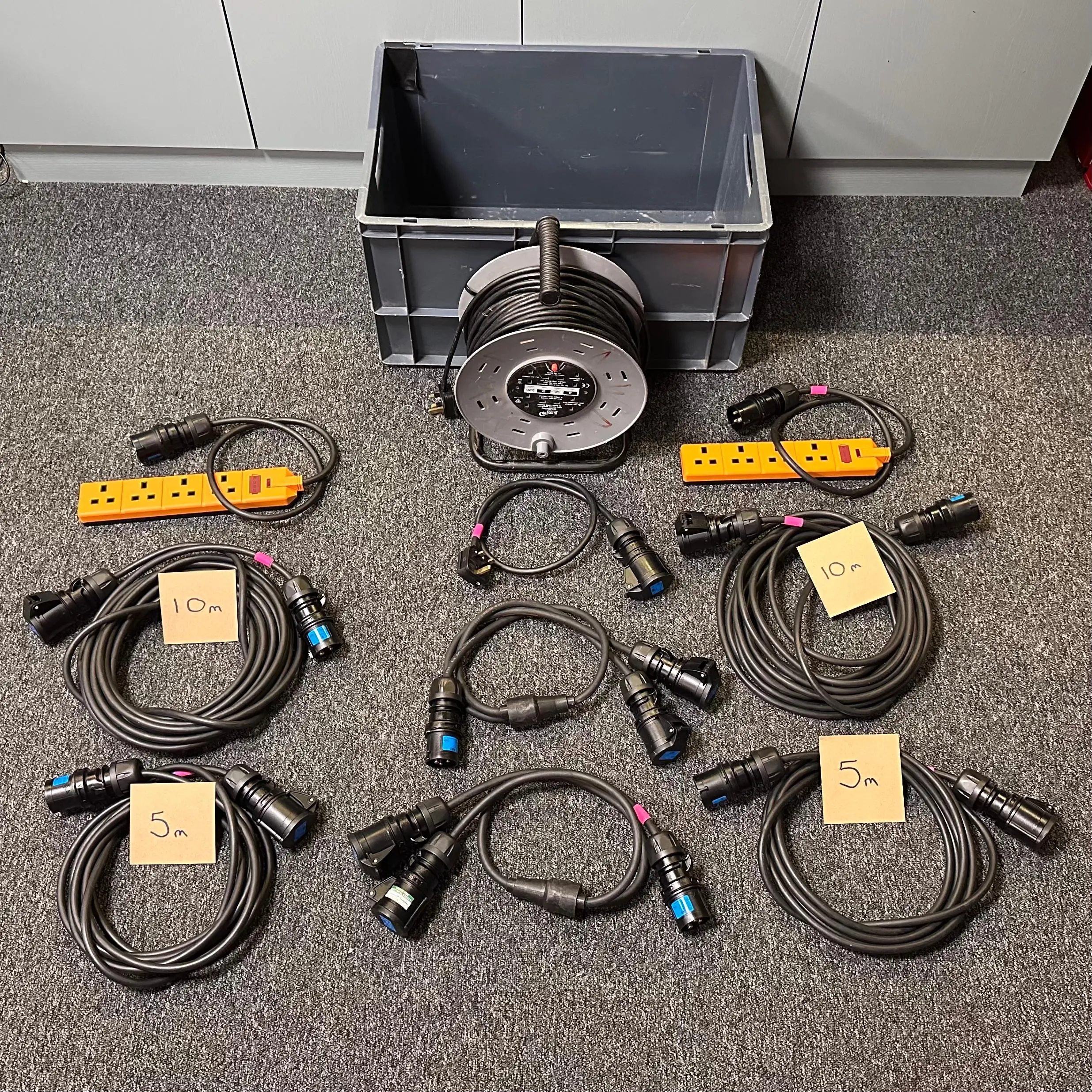 16a 16amp and 13a power distro cable kit - extensions splitters and adapters