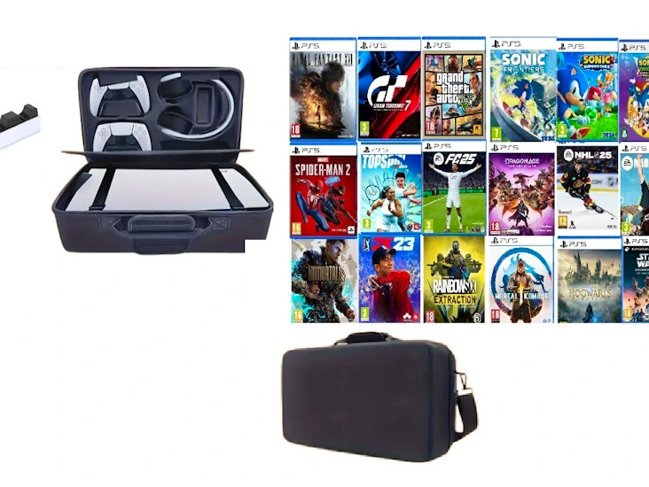 Playstation 5 slim (disc edition) – premiumpaket med headset & transportväska