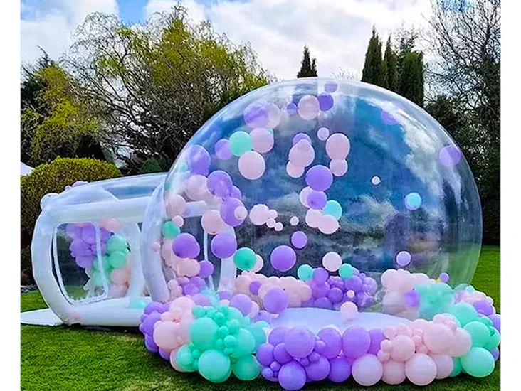 Bubble balloon house inflatable bouncy castle hire all over the uk
