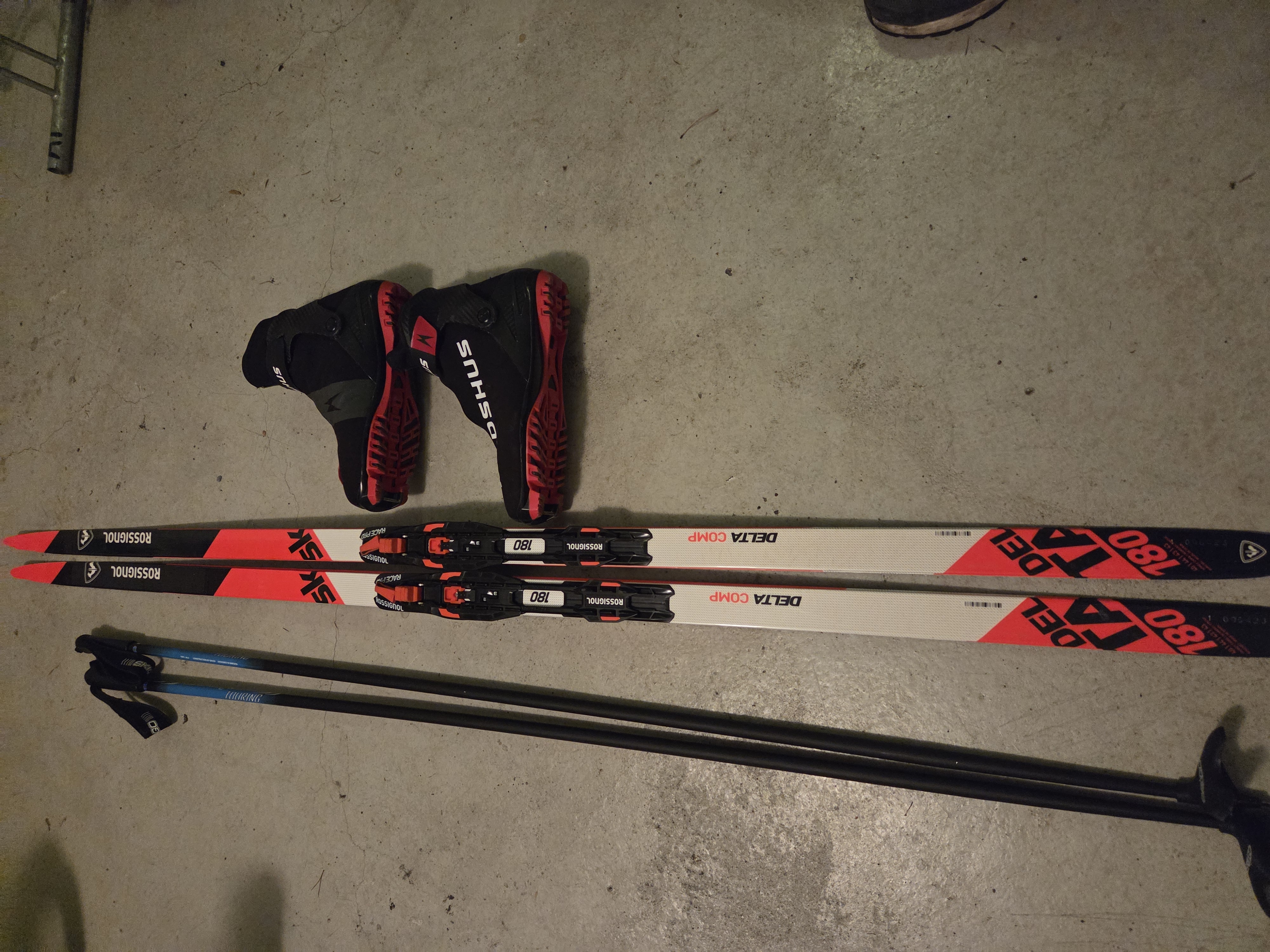 Skøyteski, staver og sko