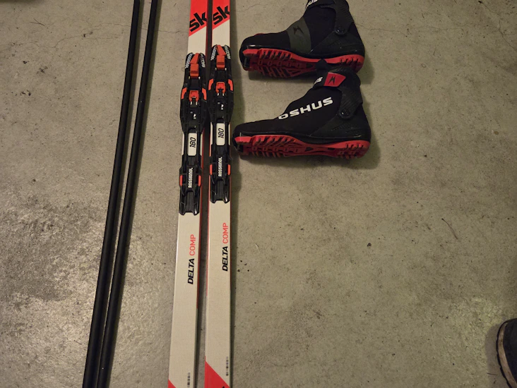 Skøyteski, staver og sko