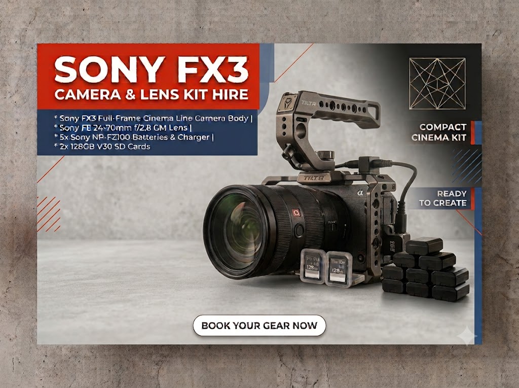 Fx3, 24-70 g m, body & lens package with batteries and storage