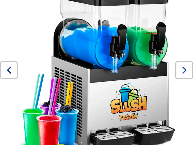 Slush ice maskine 2 kamre 12 liter hver