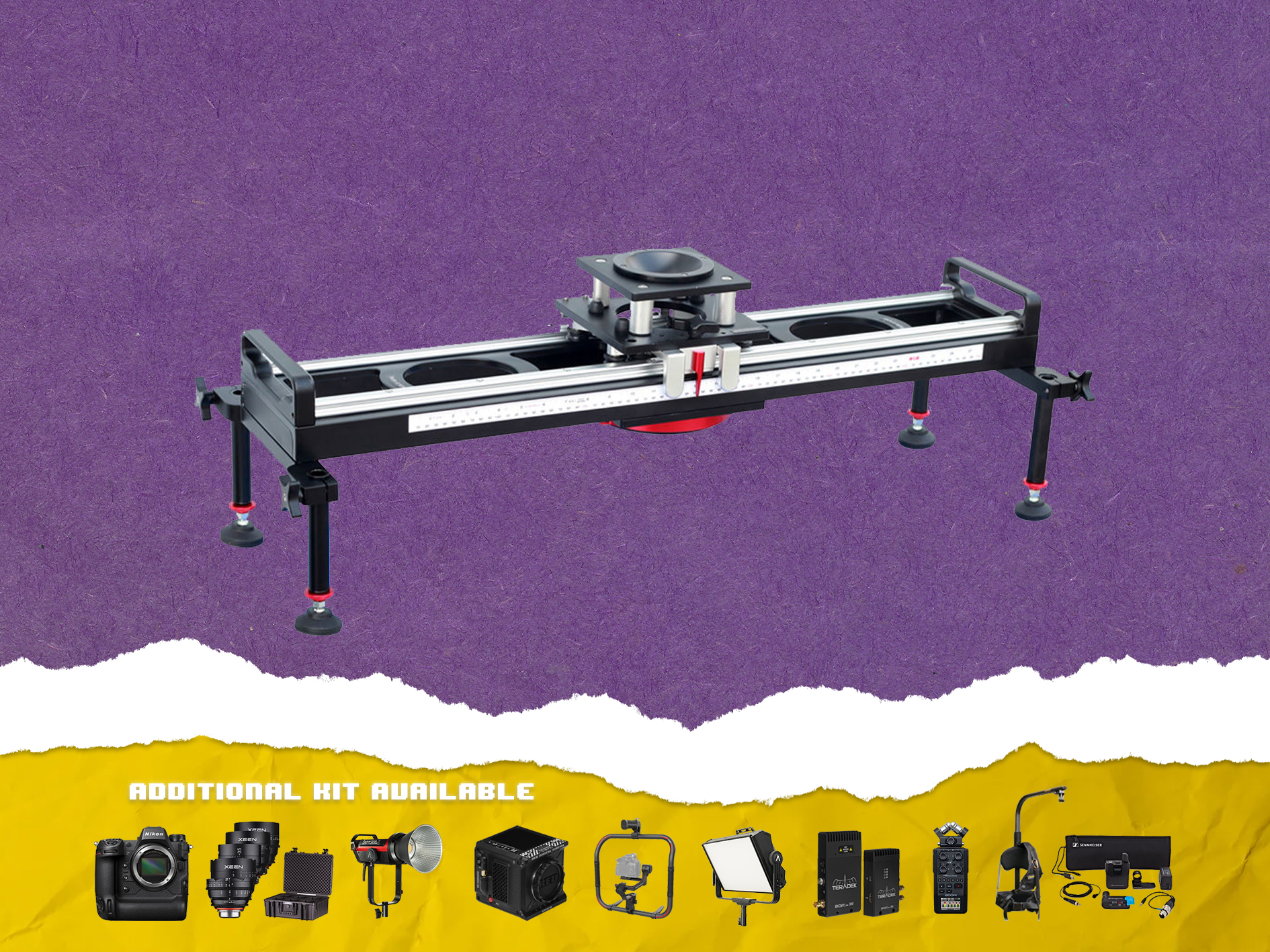Proaim flyking 4ft(120cm) slider (100mm or 75mm bowl) 
